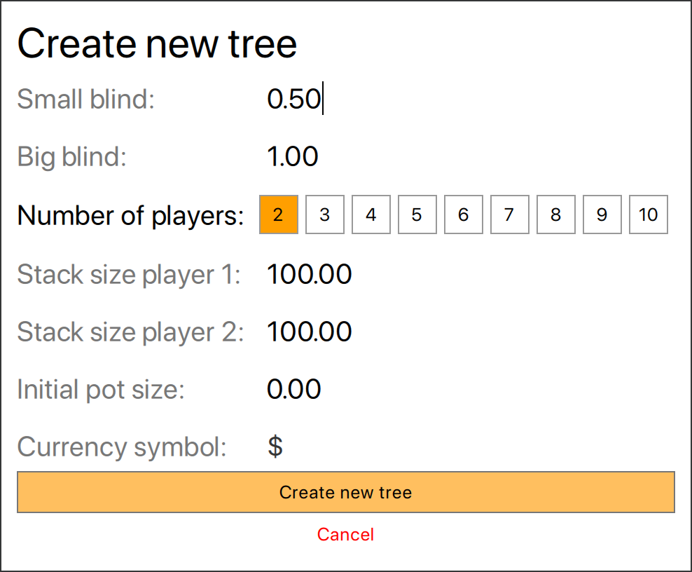 create new poker expected value tree in PokerRanger